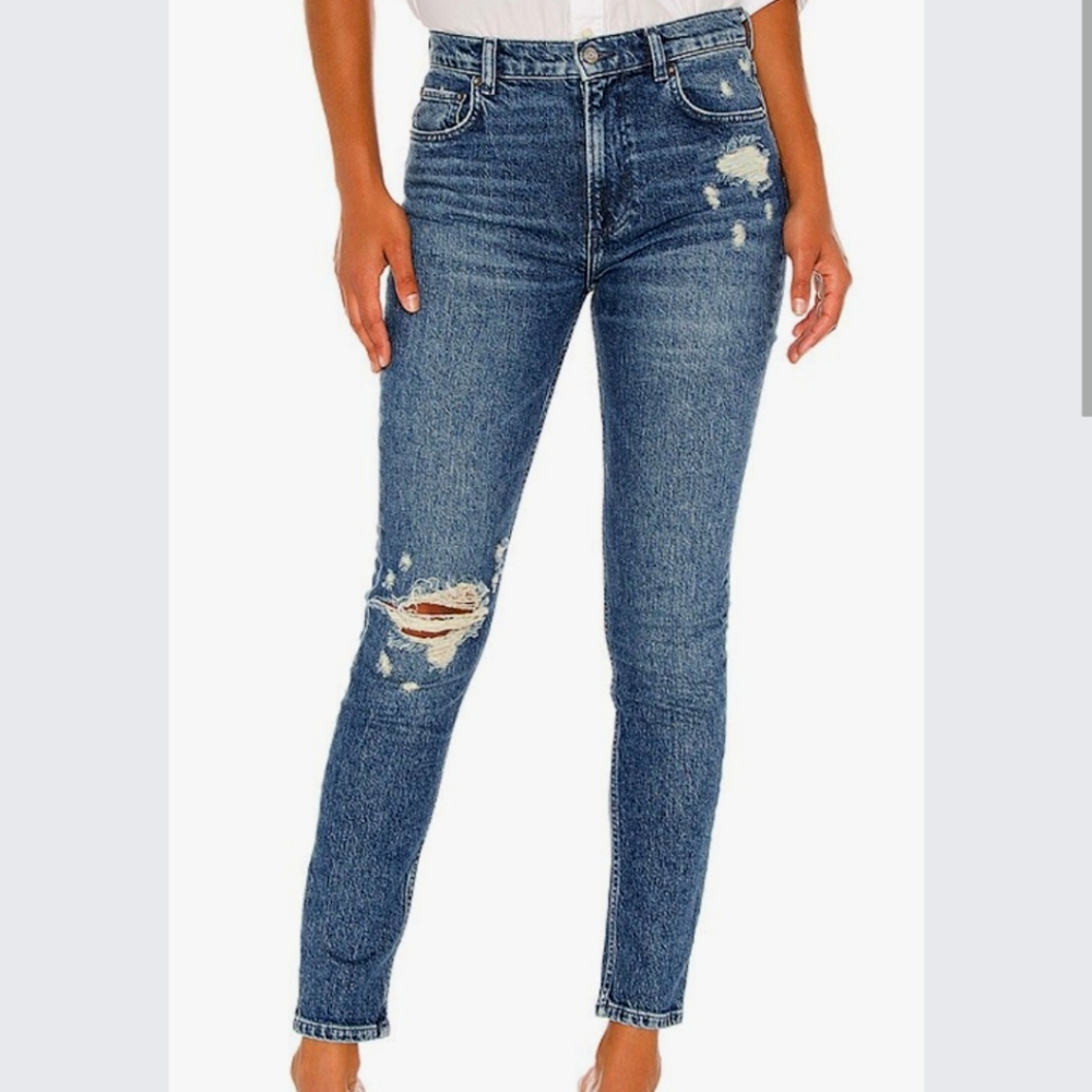 Boyish The Zachary High Rise Distressed Skinny Short Circuit Jeans